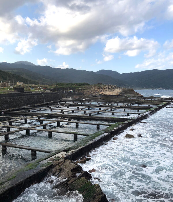 An abalone aqua farm in northeast of Taiwan.